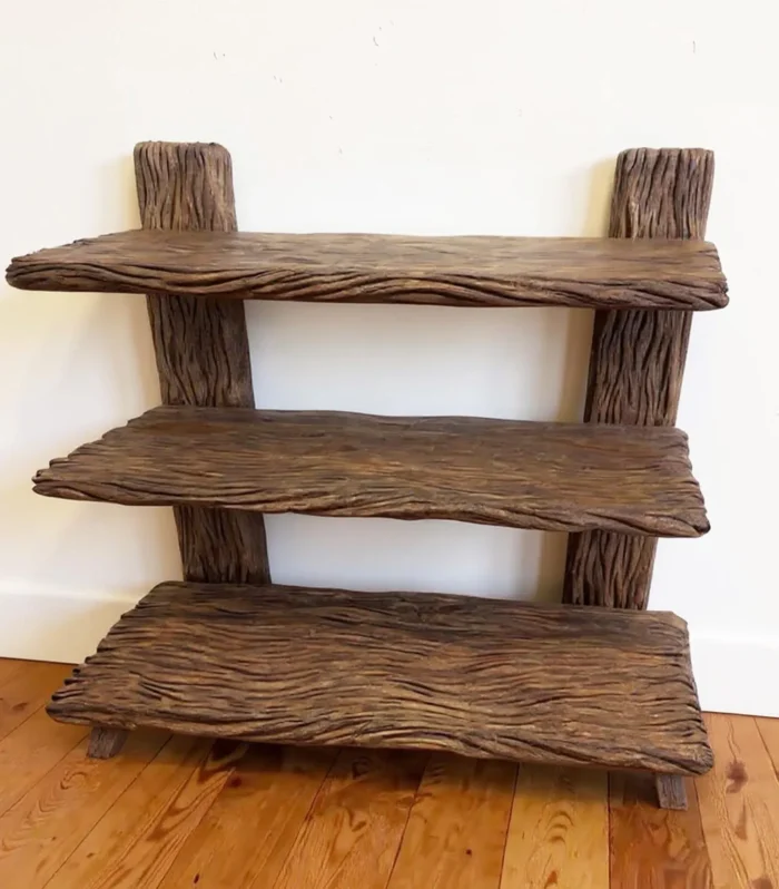 Rustic Reclaimed Timber Standing Bookshelf For Modern Interiors